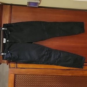 PISTOLA | Black Wash Moto Style High Rise Skinny Jeans - size 30